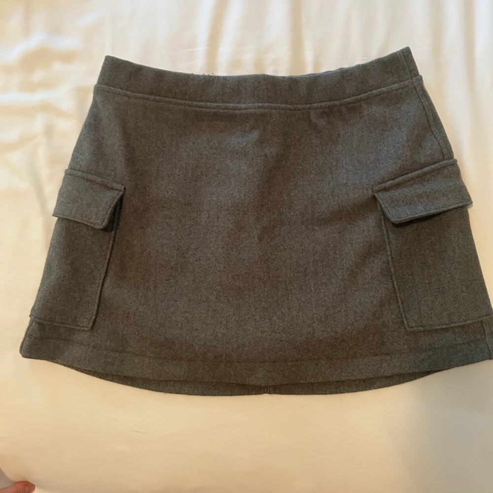 Abercrombie & Fitch Gray wool Mini Skirt with Pockets